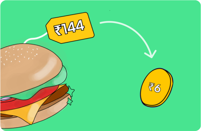 Zave will round off the amount to closest 10s, here it's ₹150